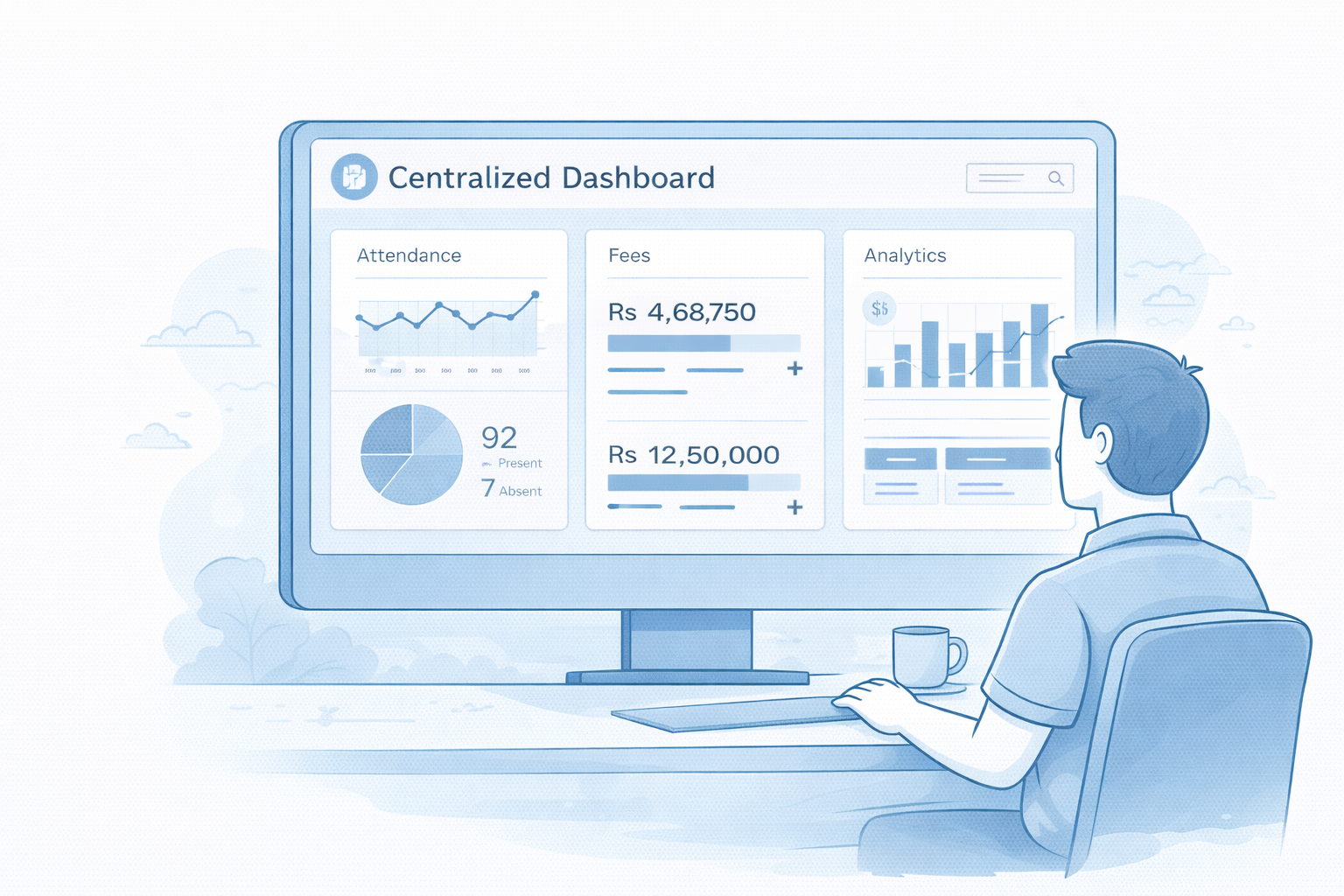 Admin viewing unified dashboard