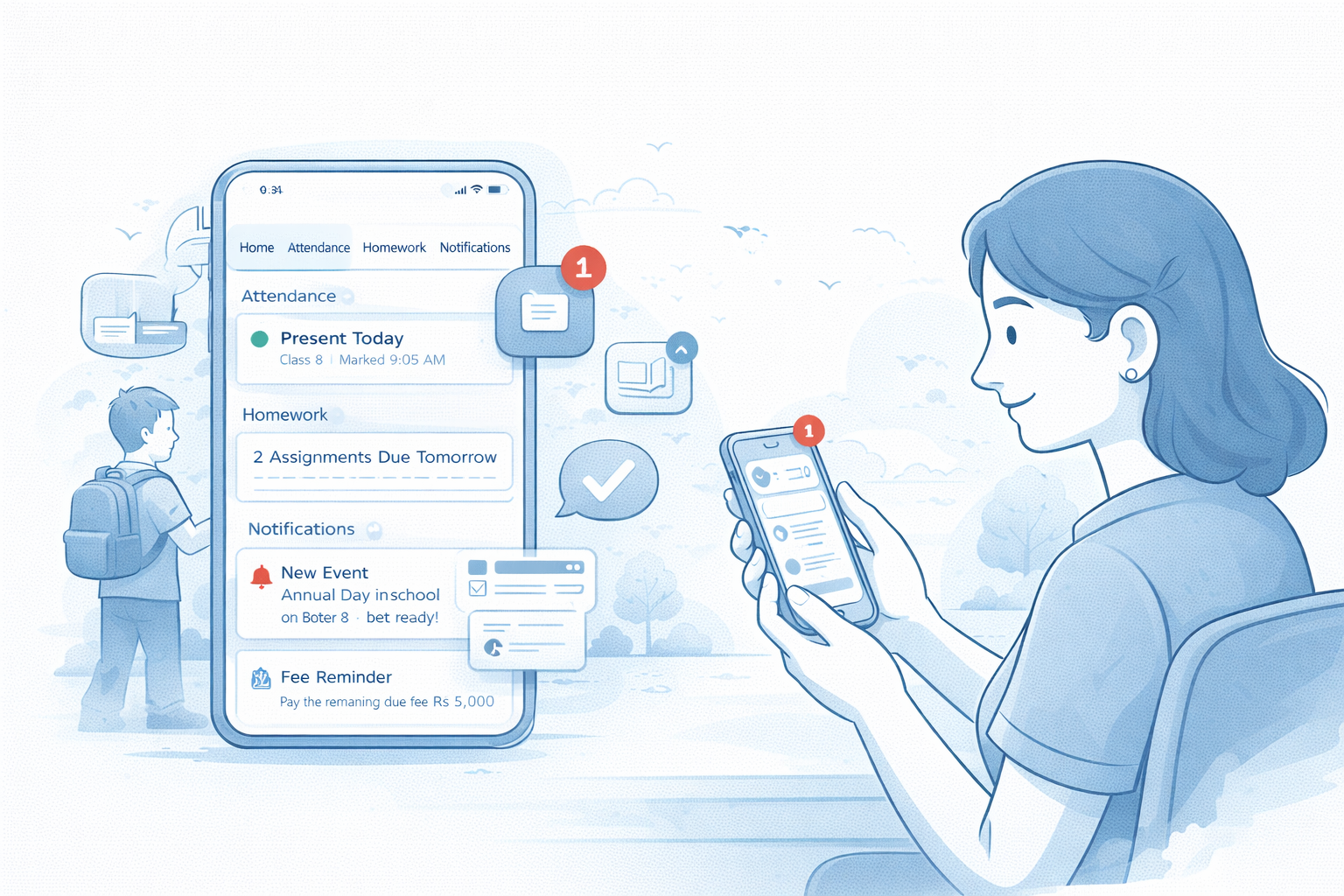 User viewing the parent app experience